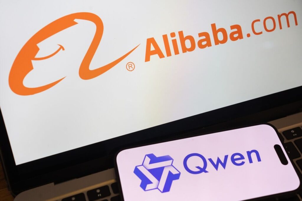 Interface utilisateur futuriste exploitant L'IA agentique d'Alibaba en 2026