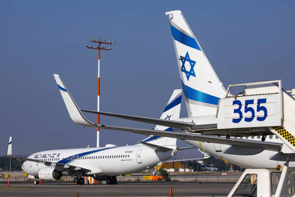 Un avion d'El Al après l'annonce d'une Amende El Al pour abus de prix.