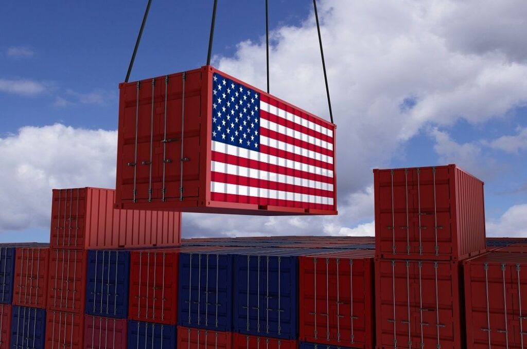 Vue d'un port illustrant le Record du déficit commercial USA