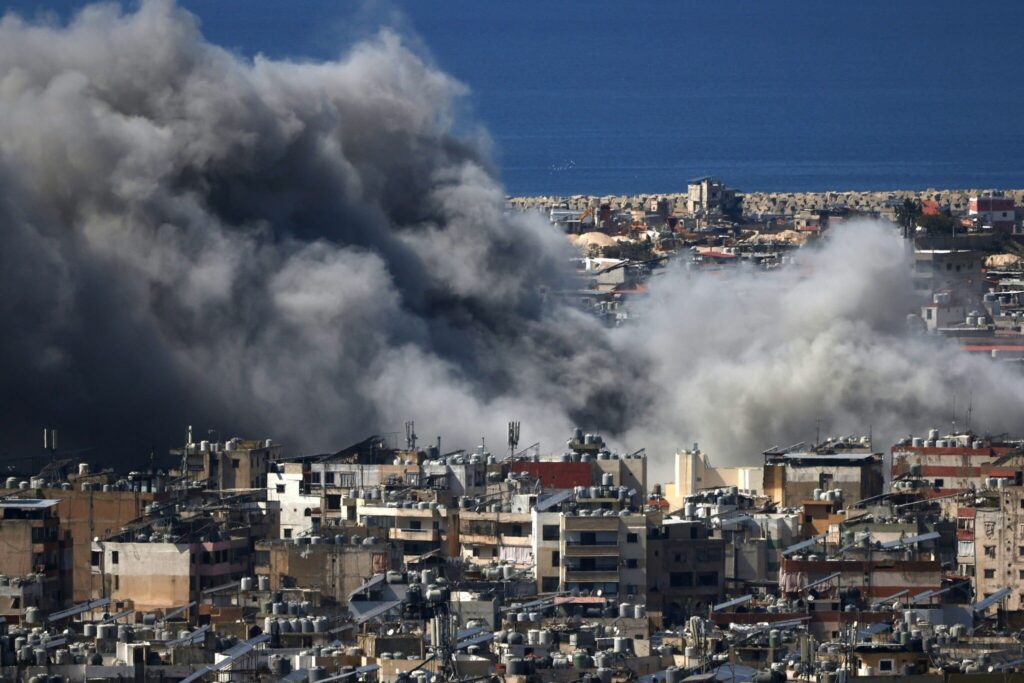 Vue de Beyrouth impactée par l'offensive au Liban