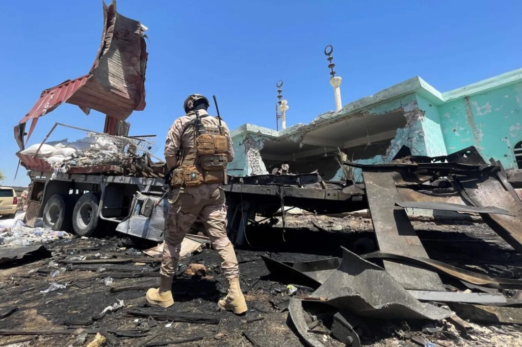 Impacts de projectiles suite à l'Attaque contre l'aéroport de Bagdad