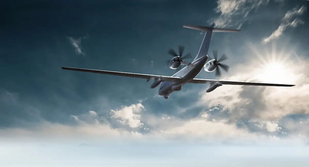 Le prototype de l'Eurodrone présenté lors d'un salon de défense