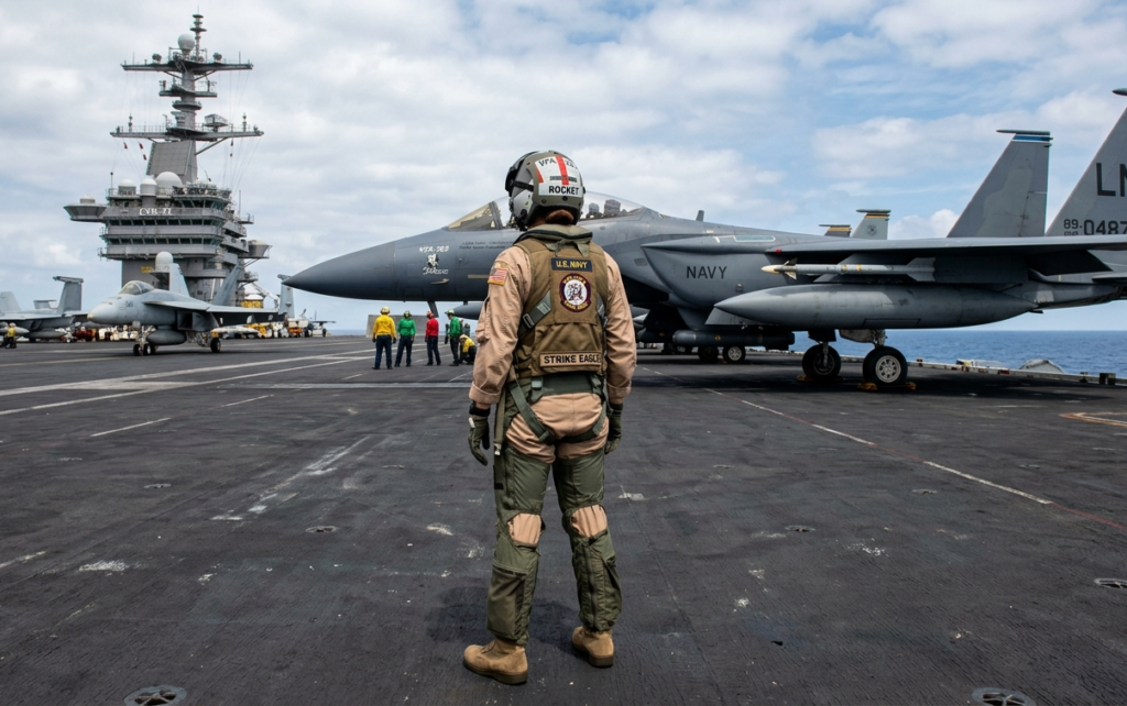 Carte montrant la zone de recherche du pilote américain en Iran