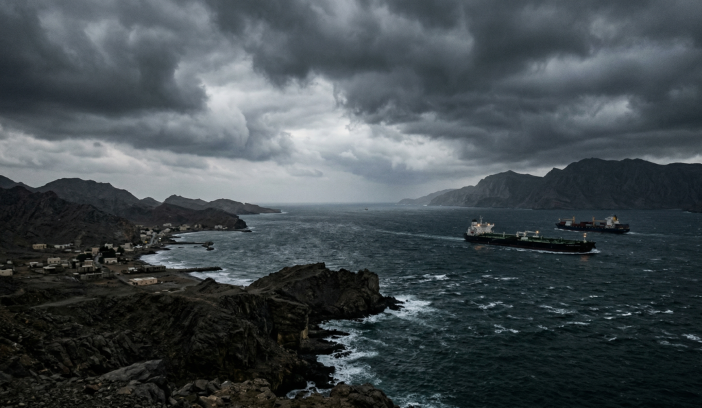 Navire de guerre français sécurisant le Détroit d'Ormuz