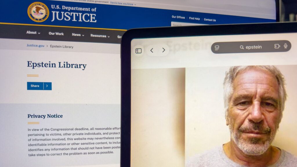 Palais de justice où sont entendues les victimes d'Epstein.