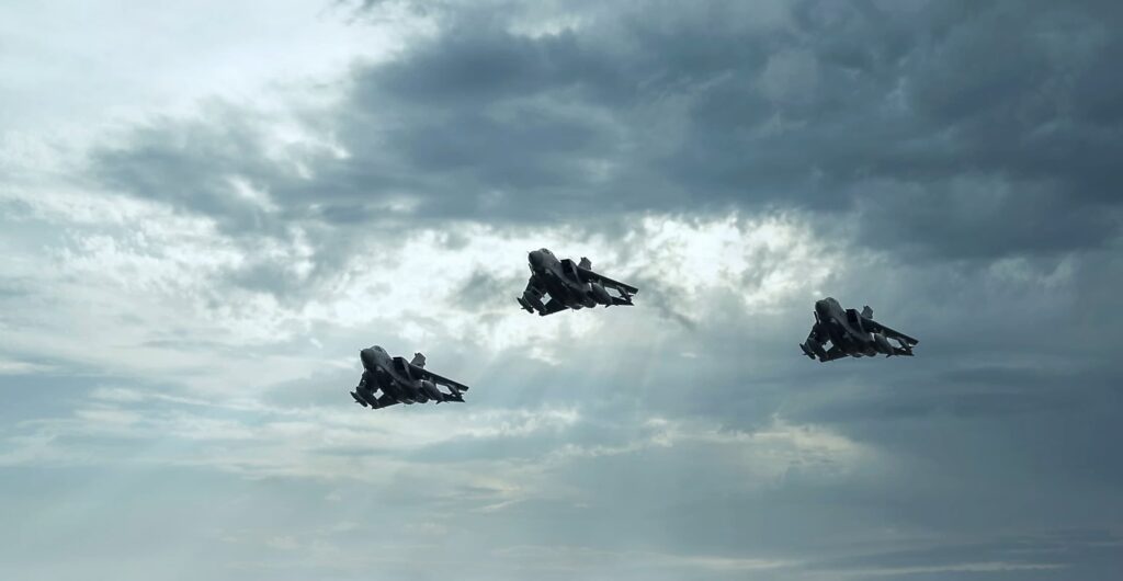 Rafale français en interception au-dessus de la Baltique