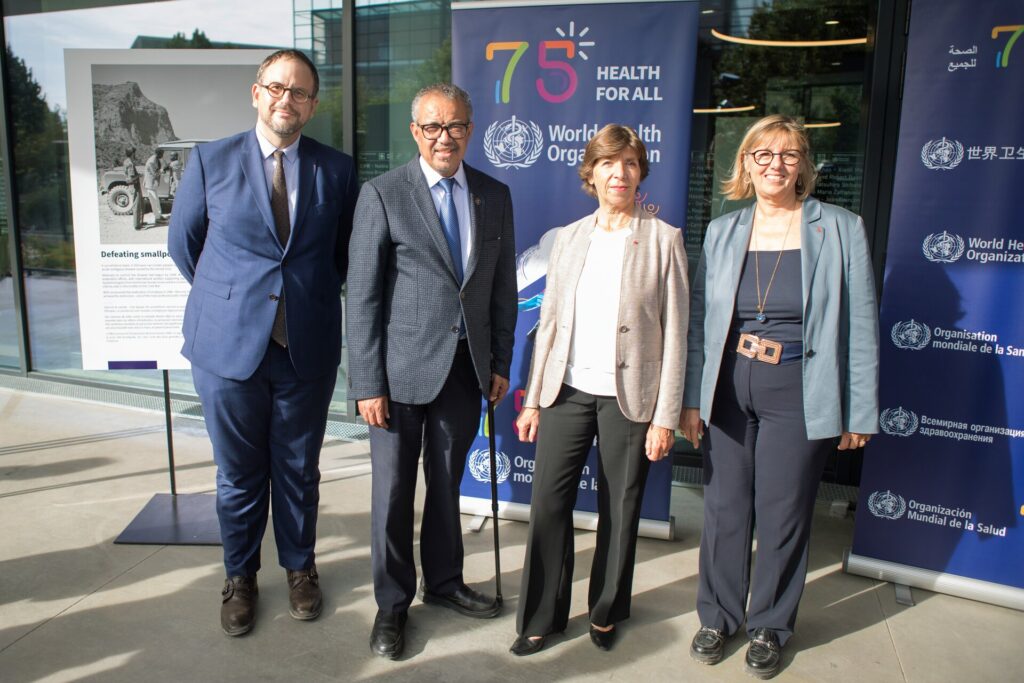 France présente Stratégie Santé Mondiale 2023-2027 avec Directeur OMS