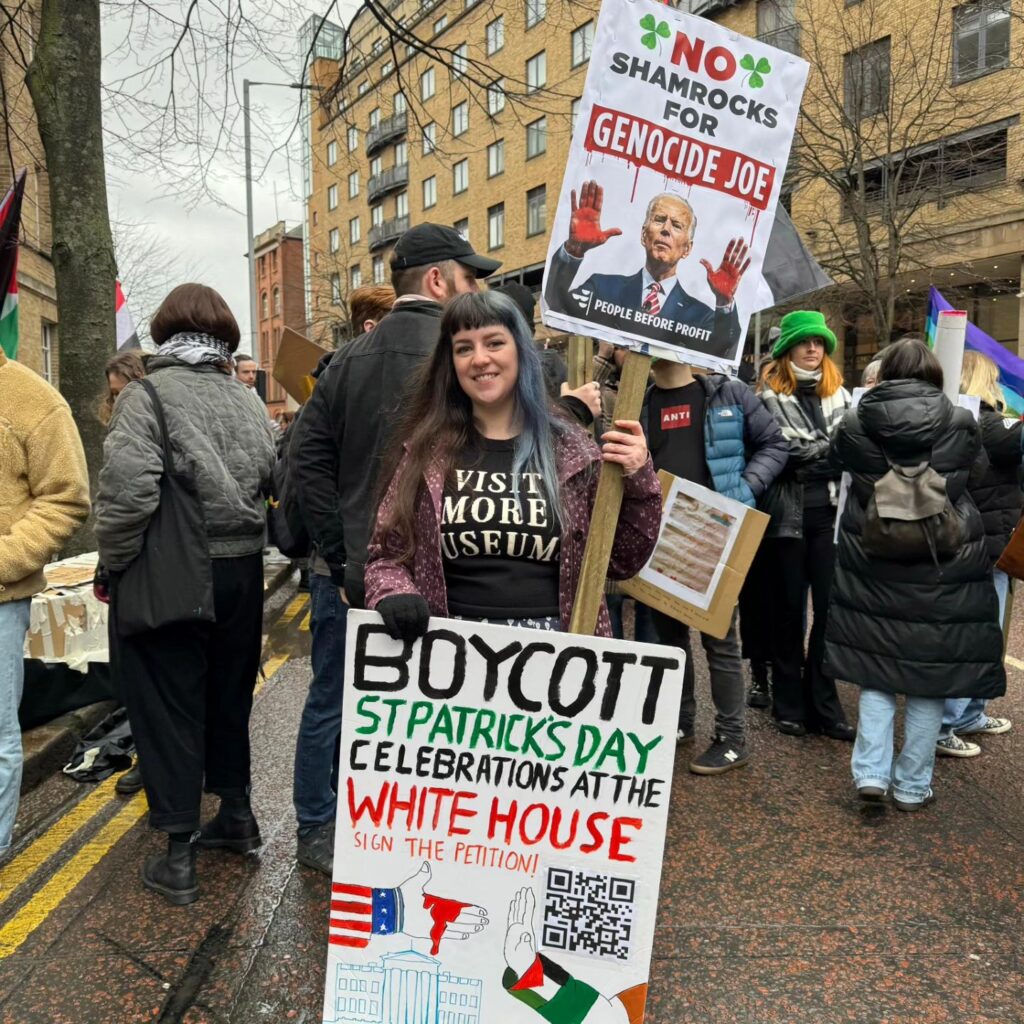 Une année particulière marquée par un Boycott Irlandais sans Précédent dans les grandes villes de Belfast et de Dublin. Credit: People Before Profit