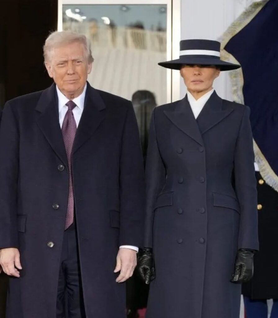 Le président américain Donald Trump et la première dame Melania Trump, lors de la cérémonie d'investiture aujourd'hui.