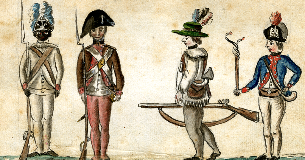 Lors du siege de Yorktown, on aperçoit clairement un patriote noir dans les dessins immortalisant ce moment historique.