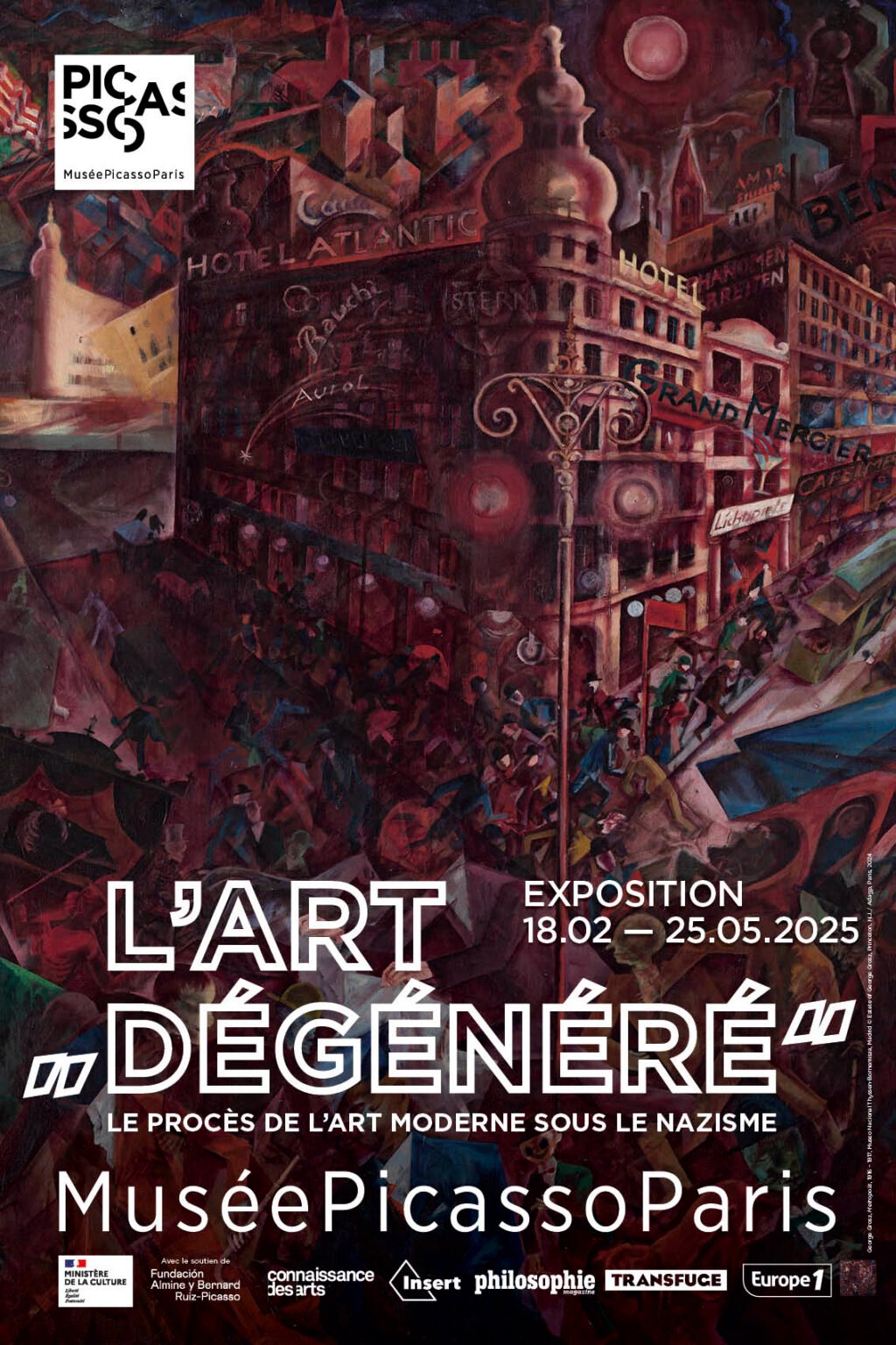 L'affiche de l'exposition «L'art dégénéré : Le procès de l’art moderne sous le nazisme »