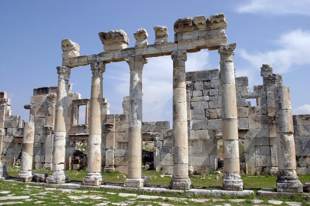 Le site ancien d'Apamea en Syrie.