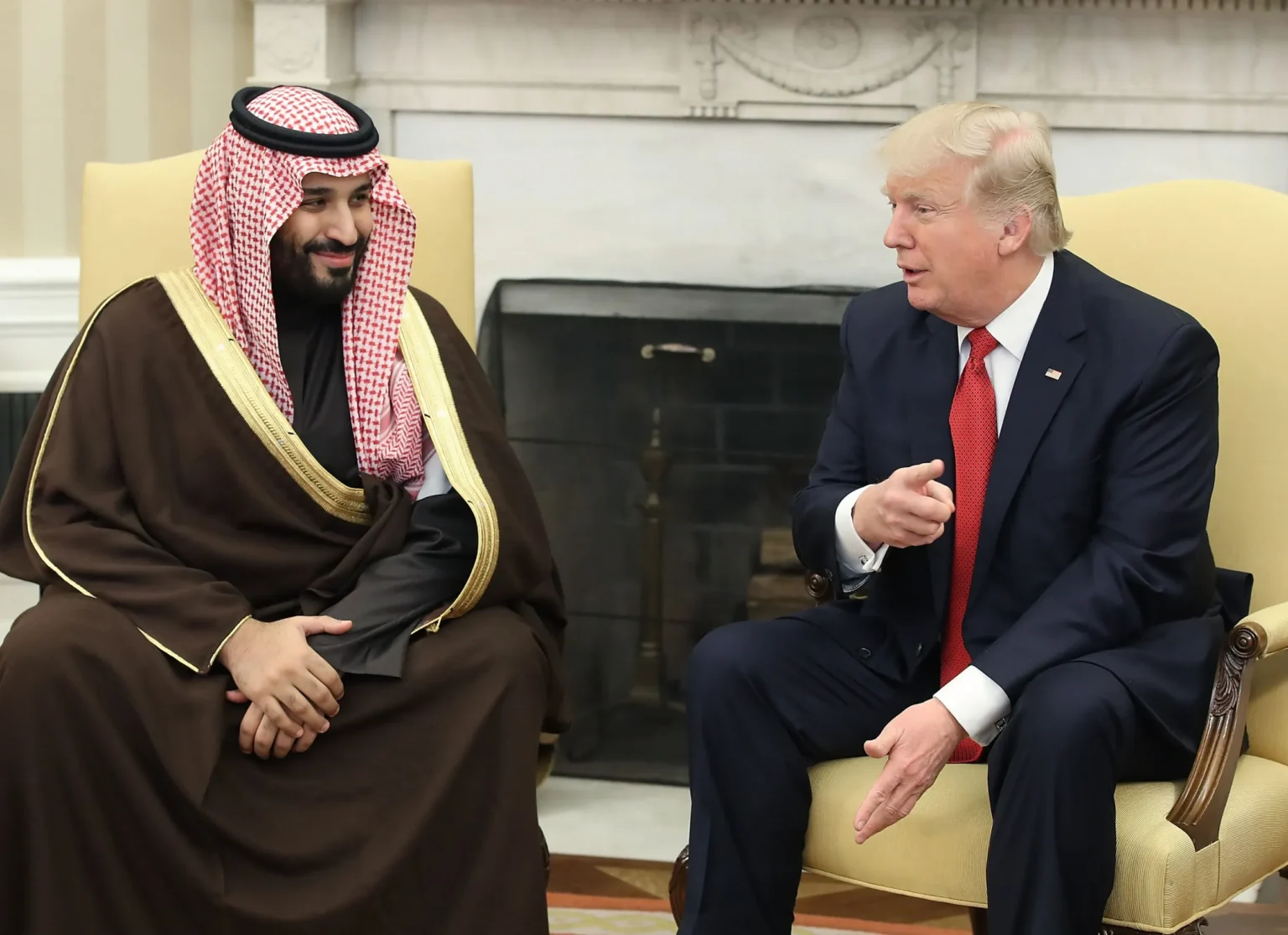 Ben Salmane et Trump en 2017. ©Mark Wilson.