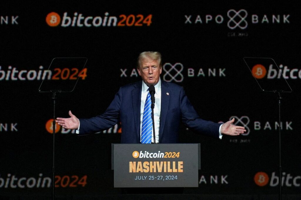 Analyse de la volatilité boursière alors que le Bitcoin efface gains Trump aux Vereinigte Staaten.