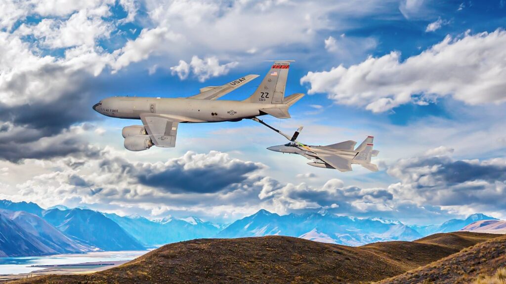 Scène précédant le moment où un avion militaire américain s'est écrasé en Irak en 2026.