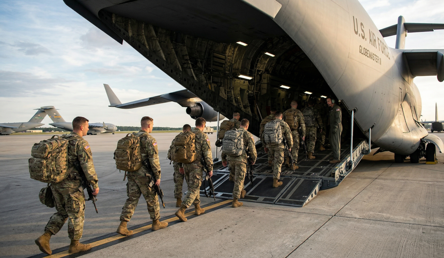 Opération au sol : Les États-Unis préparent des raids stratégiques en Iran face aux menaces régionales Soldats lors d'une opération au sol en Iran