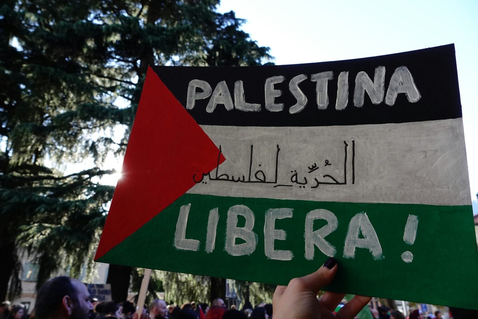 Manifestation de solidarité lors des Marches pro-palestiniennes à Stockholm