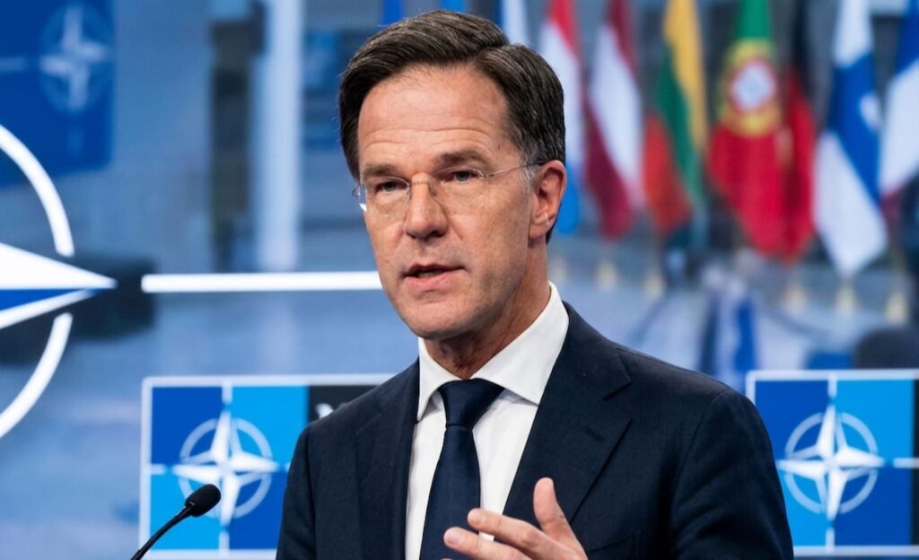 Mark Rutte lors du sommet de l'OTAN