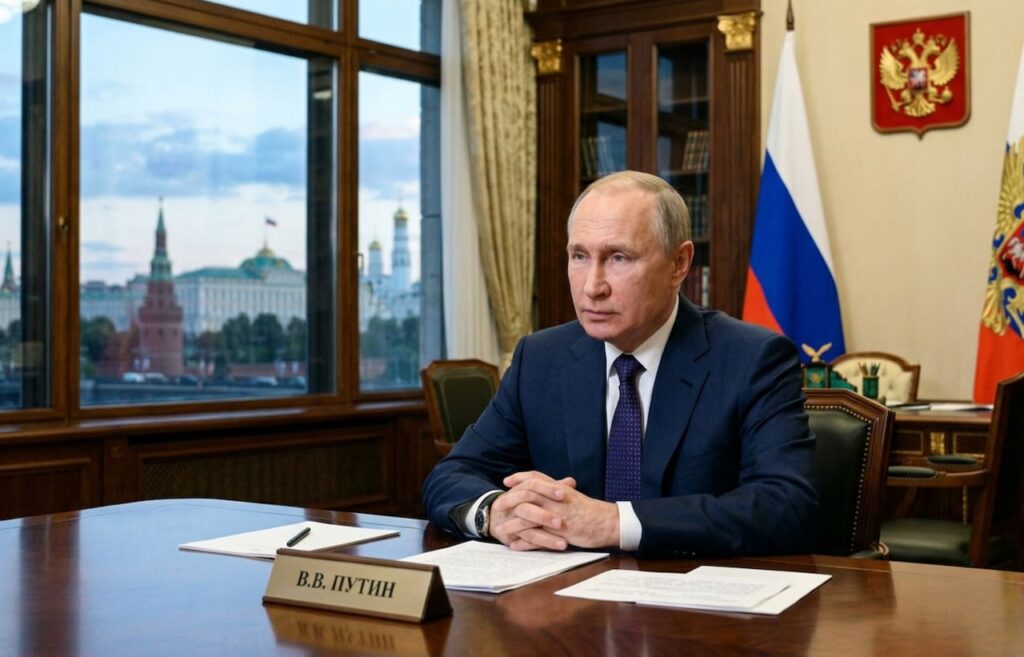 Vladimir Poutine instrumentalise les divisions entre Washington et l’Europe Un drone survolant une installation de l'OTAN sous la surveillance de Vladimir Poutine