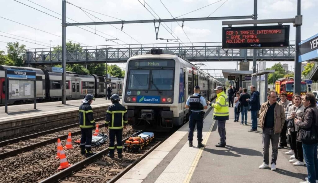 Yerres : un homme meurt percuté par un train du RER D, le trafic totalement coupé 3ere3r3et3e