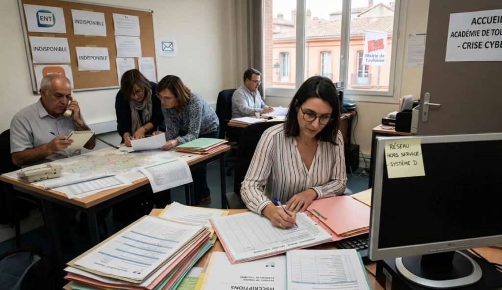 Cyberattaque de l’Éducation nationale : Toulouse reste la seule académie paralysée Façade du rectorat de l'académie de Toulouse avec drapeaux tricolores