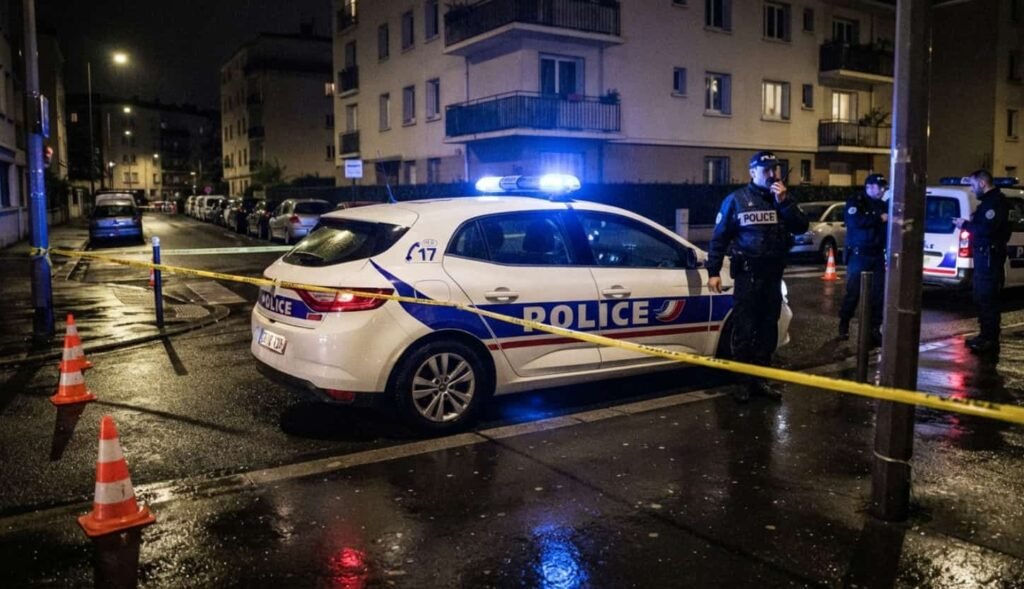 Antibes : une mère de 43 ans aurait égorgé son fils avant de poignarder son mari Voitures de police stationnées la nuit boulevard du Cap à Antibes avec rubalise