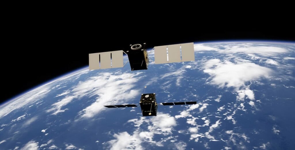 L’Europe confie à Hispasat les antennes et le contrôle sol de sa constellation IRIS² Vue d'artiste montrant la constellation IRIS² de 348 satellites en orbite autour de la Terre