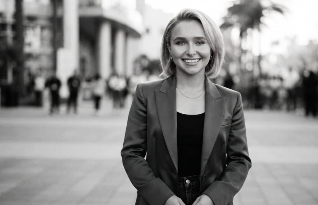 Hayden Panettiere, héroïne de Heroes et Nashville, est morte à 36 ans Façade du complexe Judson Mill Lofts à Greenville avec véhicules de police devant l'entrée