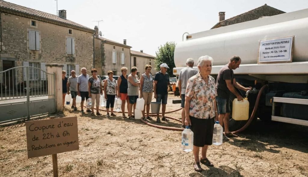 Rivières à sec et nappes au plus bas : la France face à une soif inédite Capture d'écran de la carte Vigieau montrant les départements en rouge vif en situation de crise sécheresse
