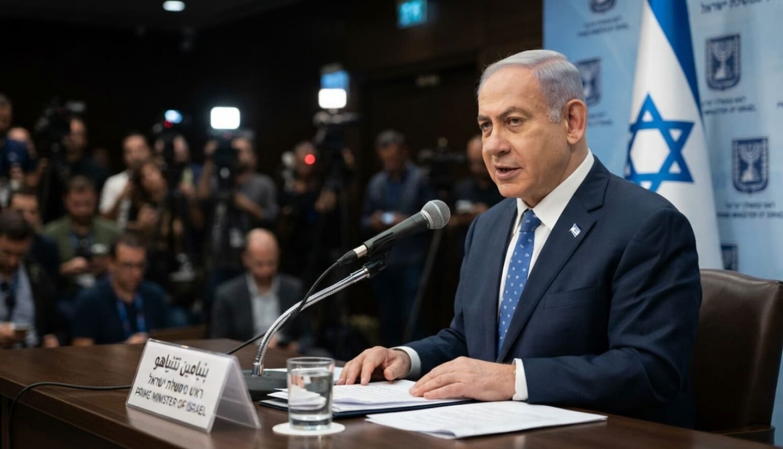 Netanyahou provoque un tollé en qualifiant le Royaume-Uni de « République islamique » Benyamin Netanyahou parle devant un micro noir lors d'une interview en studio