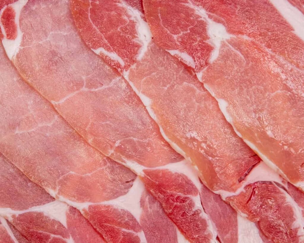 Paquet plastique transparent de deux tranches de jambon supérieur Madrange sans couenne