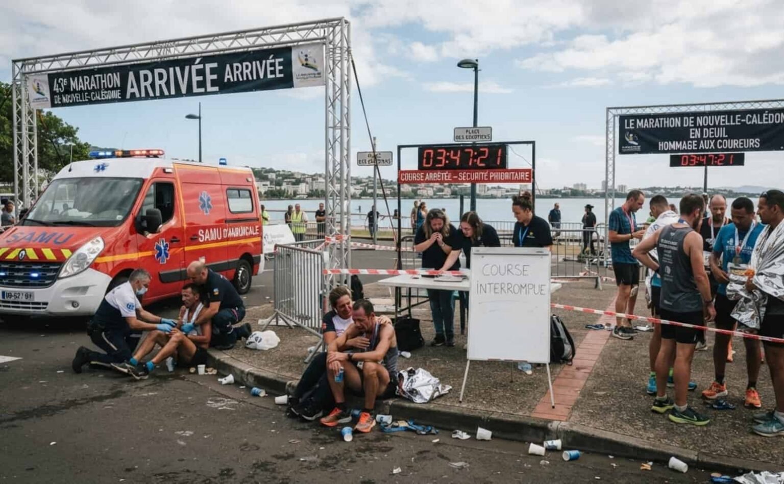 Marathon de Nouvelle-Calédonie interrompu après la mort d’un coureur de 25 ans Lettre E majuscule rouge avec apostrophe, logo du journal L'Équipe
